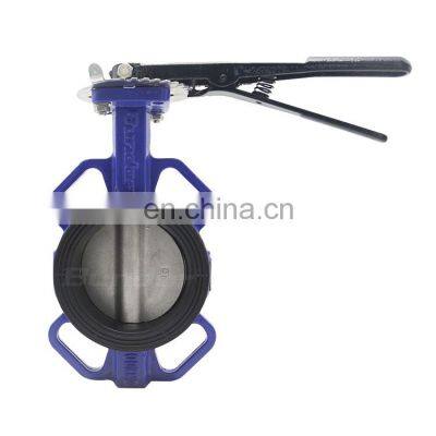 Bundor 4-10 Inch Ptfe Type Ductile Iron Cast Iron Stainless Steel Wafer Butterfly Valve supplier