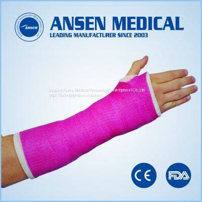 Different Colors Ortho Cast Fast Hardening Polymer Bandage Fiberglass Cast Tape
