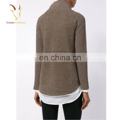 Turtleneck 7GG Winter Thick Cashmere Pullover Sweater for Lady photo-3