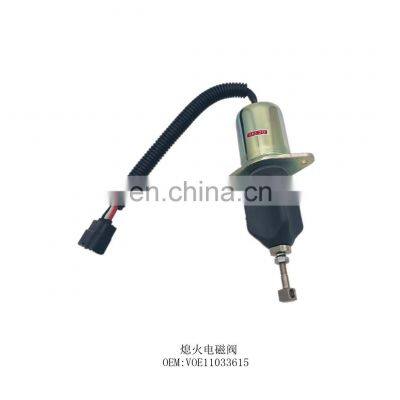 VOE11033615 Excavator solenoid valve for electric parts  fuel Shut Off /stop Solenoid valve