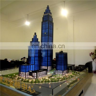 Tower building model making for commercial real estate, High rise architectural model