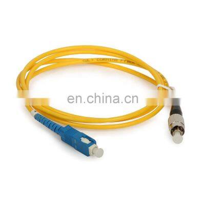 5 meters SC FC Simplex Single mode G652D Fiber Optic Patch cord cordon de raccordement en fibre sc/upc-fc/upc fiber patch cord