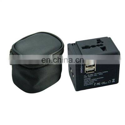 Universal Voltage Converter OEM Logo International Power Adaptor American Standard Travel Adapter 2 USB