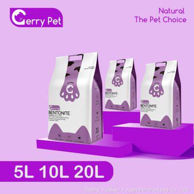 Lavender Scent Bentonite Cat Litter Gerry Pet Dust Free 20L /10L /5L