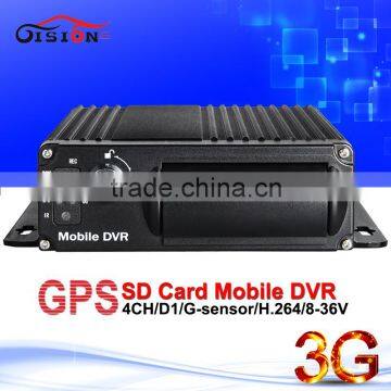 Gision 4ch SD car dvr passenger counter mdvr 3g dvr with sim card