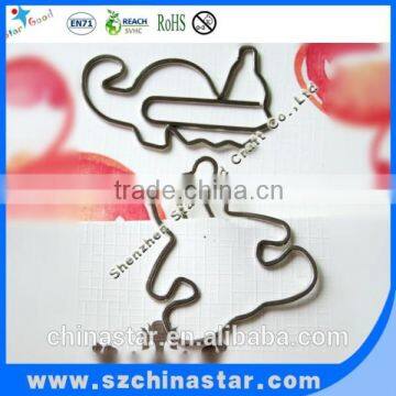 Big Flat Metal Nickel Plated Steel Assorted Animal Shaped Paper Clip photo-6