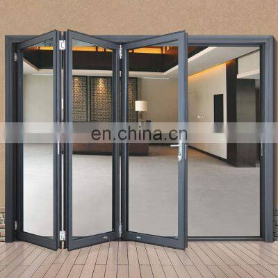 Customized Aluminum Alloy Thermal Break Folding Tempered Glass Doors