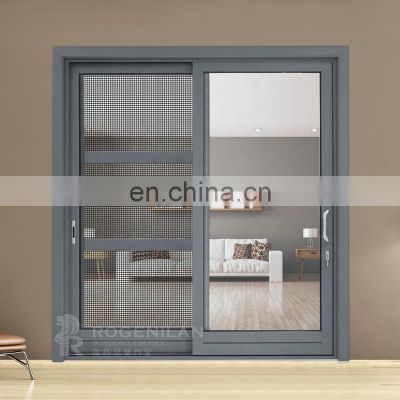 Aluminum profiles sliding tempered glass door middle