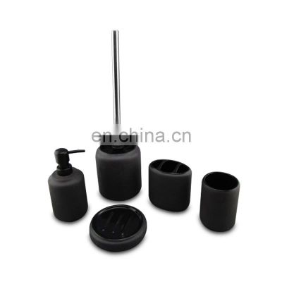 Bathroom Accessories Black Bathroom Set Household Bath Accessory  Matte Finishing  Ceramic  Bathroom Accessories