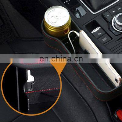 Autoaby Car Seat Gap Storage Box Cup PU Leather Pocket Car Organizer Bottle Cups Holder Multifunctional Car Accessories photo-3