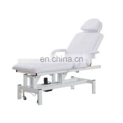 Luxury Foldable Metal Adjustable Electric Spa Salon table de massage electrique Facial Chair Treatment De Massage Table warmer