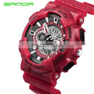 2019 SANDA 799 Quartz&Digital Luminous Sports Watch Fashion Design Hot selling Waterproof Watch