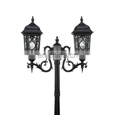 waterproof high post landscape lamp garden park decorative metal led outside stand antique pole garden lights