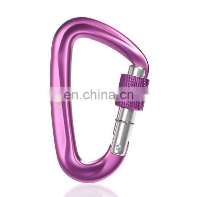 JRSGS Wholesale Custom Camping Hiking Outdoor Small Safety Snap Hook Clip logo Keychain Locking Aluminum Alloy Carabiner S7801B