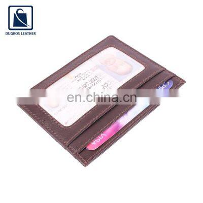 Premium Quality Modern Stylish Polyester Lining Material Genuine Leather Card Case Holder From Indian Manufacturer photo-4