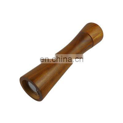 Acacia Wood Adjustable Manual Salt Grinder Pepper Mill With Ceramic Core