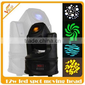 2016 Hot factory direct outlet mini pocket 12w spot moving head dj light