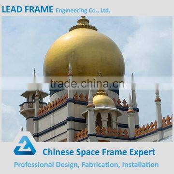 Prefabricated fiberglass roof steel structure mosque dome