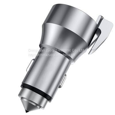 Mini Portable 17W High-quality Rescue Life-saving Dual Usb Quick Car Charger photo-4