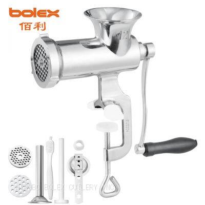 Tabletop Stainless Steel Manual Hand Meat Mincers Choppers Grinders #5 #8 #10 #22 #32 Produced by Bolex Cutlery China photo-5