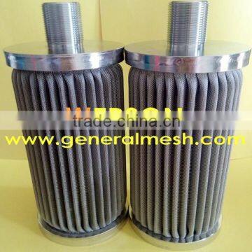 indufil stainless steel filter element ,pleated filter cartridge in 316 s.s mesh