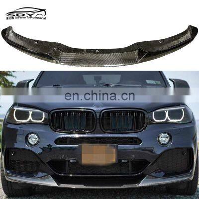 F15 X5 MP Style Carbon Fiber Front Lip Front Bumper Chin Lip Splitter for BMW F15 X5 M Sport front lip