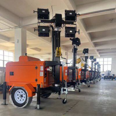 5kw 8kw 10kw Diesel Generator with Mobile Lighting Tower