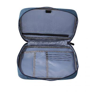 Bible Cover Portable Gray Canvas Bible Case Jesus Fish Design Soft Cover Bible Holder photo-3