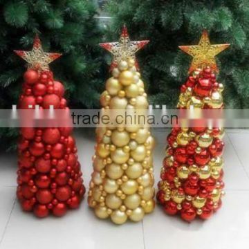 Artificial Christmas Ball TREE With Mental Star Decoration for christmas