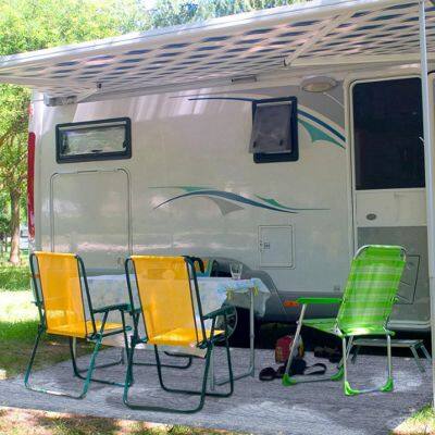 2.5X4M Groundsheet Awning Carpet With Stainless Steel Eyelets and 1 PVC Bag , 13 Pegs photo-3