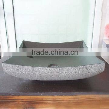 Low Cost Supply Indoor Fancy Bathroom Black Granite Sink photo-2