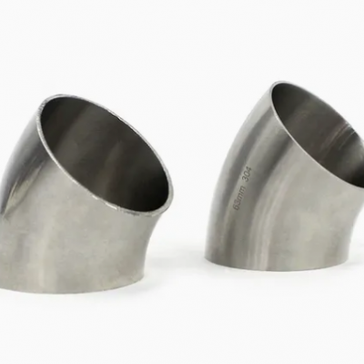 Stainless Steel 304 Sanitary Welded Elbow 90 Degree and 45 Degree 1.5