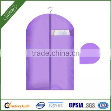 Convenient top quality PEVA garment bags wholesale stroage clothing