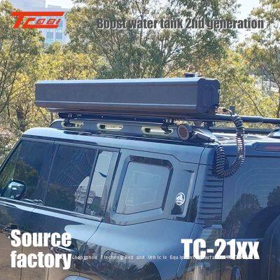 Outdoor Camping Pressurized Water Tank 18L26L36L Thickened 4mm Aluminum Alloy Water Storage Tank, Universal for Car Roof Platform