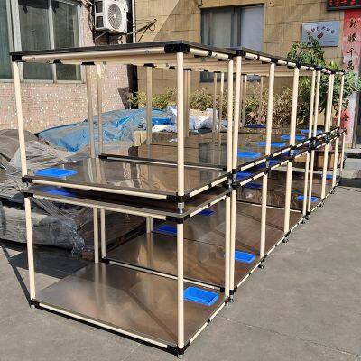 Galvanized Steel Lean Tube Trolley With 500kg Load Capacity for Warehouse Logistics