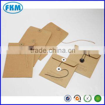 handmade custom size kraft string envelopes