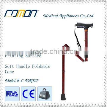 New Design Printed Walking Cane With Soft Grip