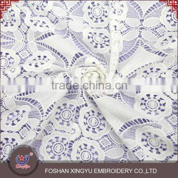 Sale High Quality Factory Water Soluble Micro Fiber Polyester Chemical Lace Fabric Decoration for Wedding Dress, Apparel photo-6