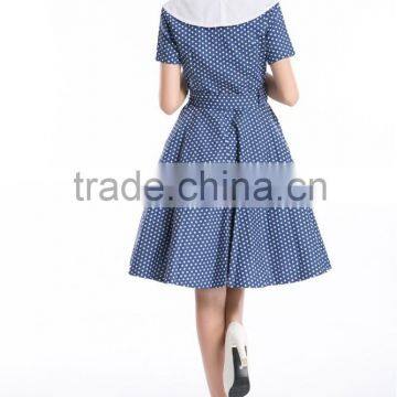 Plus Size Wholesale Rockabilly Checkout Polka Dot Vintage Plus Size Dresses photo-5