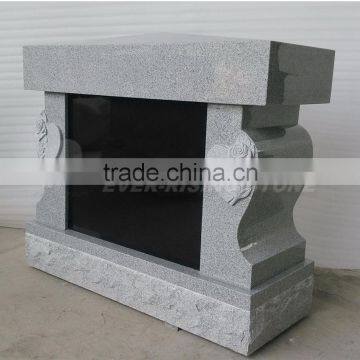 New Design Four Niche Granite Columbarium With Rose Carving photo-2