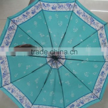 Green printing sunny umbrella