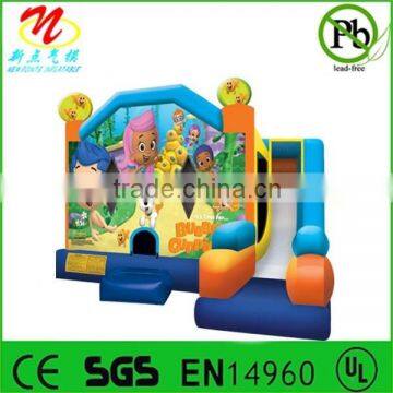 Festival carnival inflatable bubble guppies bounce slide combo