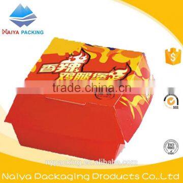 Cardboard hamburger box custom burger packaging box