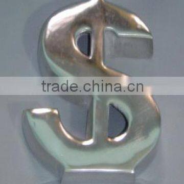 Cast Aluminum Decorative Dollar sign/ Table top for Home/ Office / Business/ promotional & Corporate Gifts/Showpiece