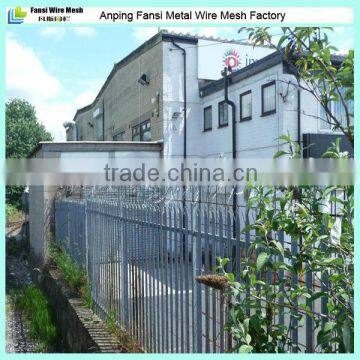 2750mm 17 pales D section hot dip galvanized palisade fencing for UK