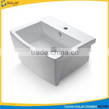 High Quality Ceramic Sanitary Semi Recessed Wash Basin