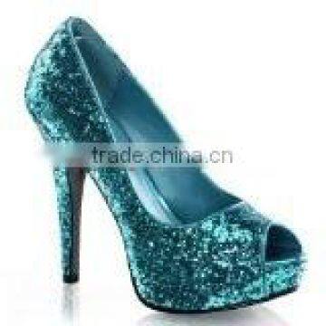 Hot sale chunky glitter pu leather for shoe, cheap glitter wallpaper