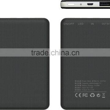 4000mAh portable 18650 battery power bank for mobile phone, samsung