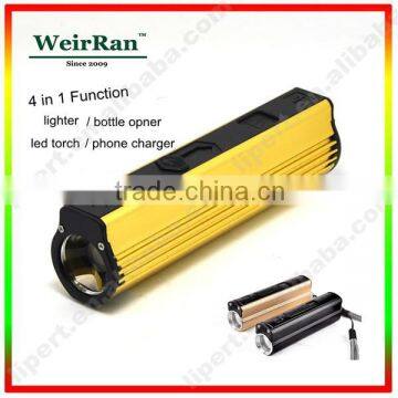 (130256) Special Design Rechargeable Aluminum Lighter Bottle Opener Flashlight