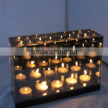 Factory direct cube de verre tea light candle holder